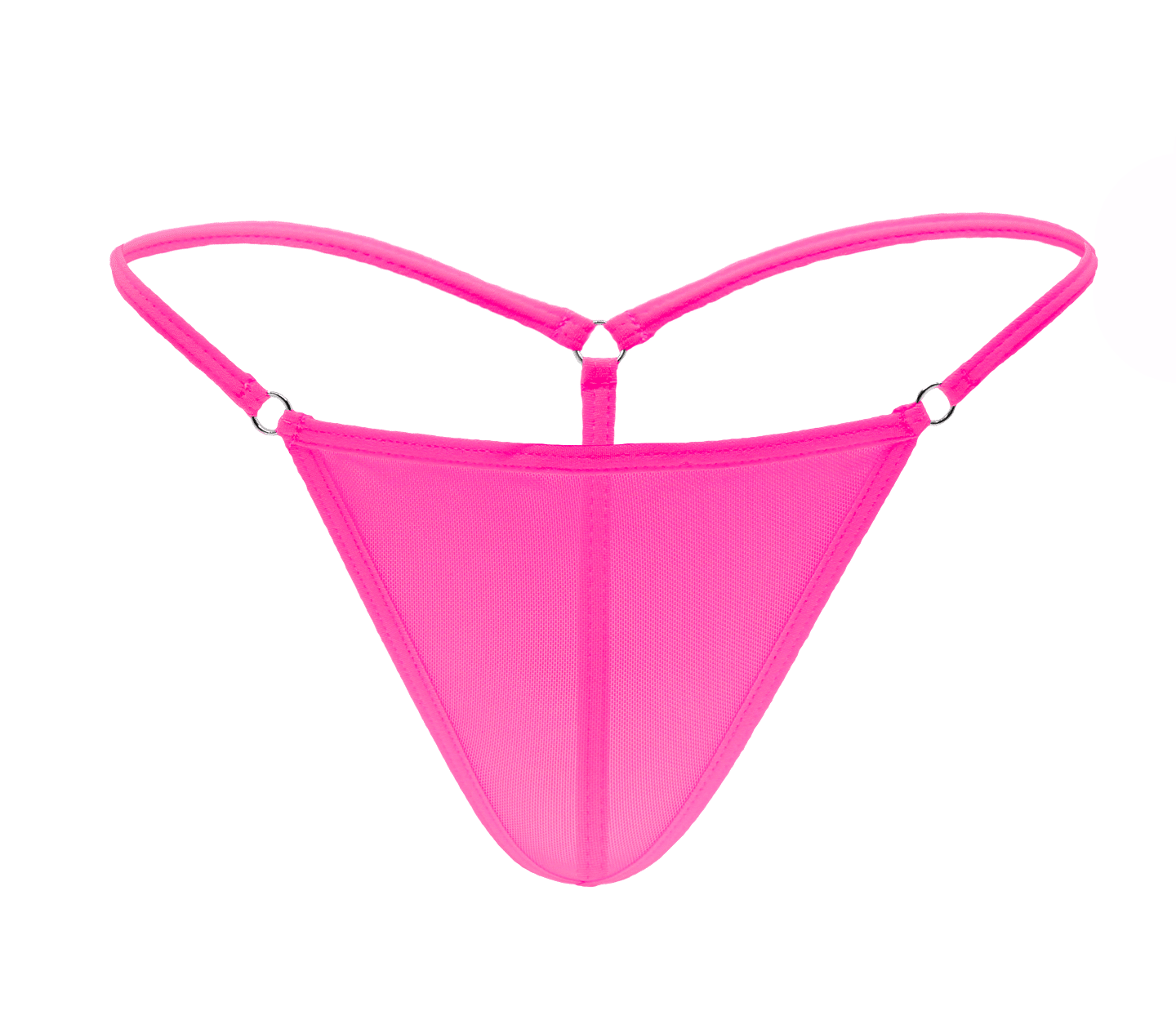 Love In Leather Mesh Micro Sexy G String Panty Hot Pink - G-Strings, Panties and Shorts