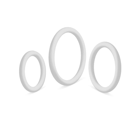 3 Pack Silicone Cock Rings Set by Love In Leather - Cock Ring Sets