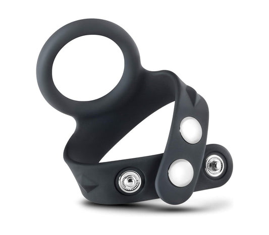 Love In Leather Adjustable Silicone Cock Rings