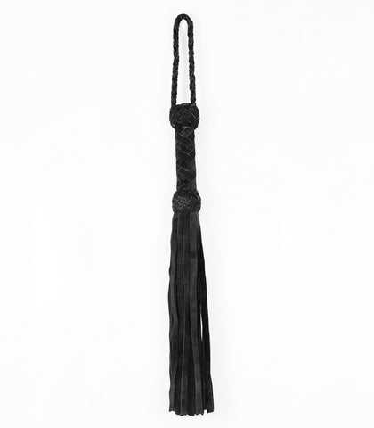 Long Suede Leather Flogger by Love In Leather - Whips And Crops