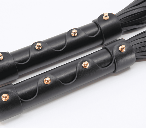 BDSM Flogger With Coloured Hardware by Love In Leather - Whips And Crops