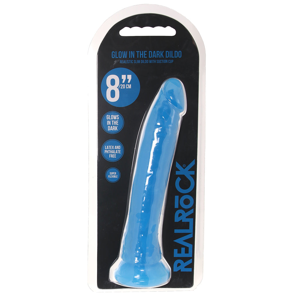 Shots Toys 8 Inch Slim Glow in the Dark Neon Dong - Realistic Dildos