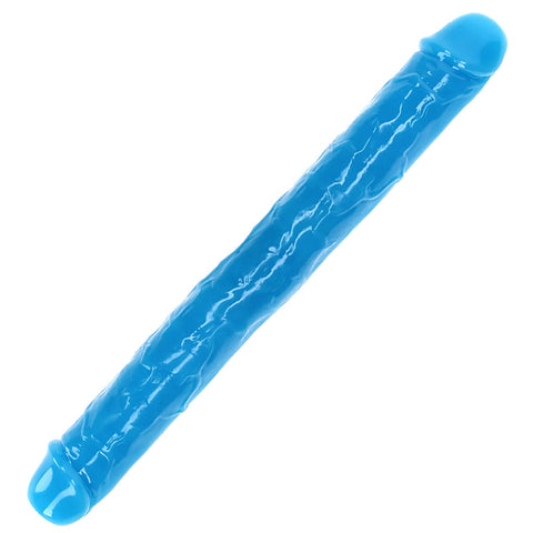 Glow in the Dark Neon Double Dong 15 Inch by Shots Toys - Double Ender