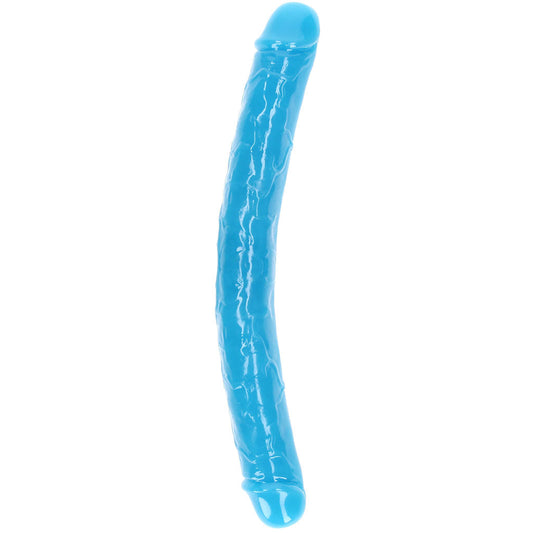 Glow in the Dark Neon Double Dong 15 Inch by Shots Toys - Double Ender