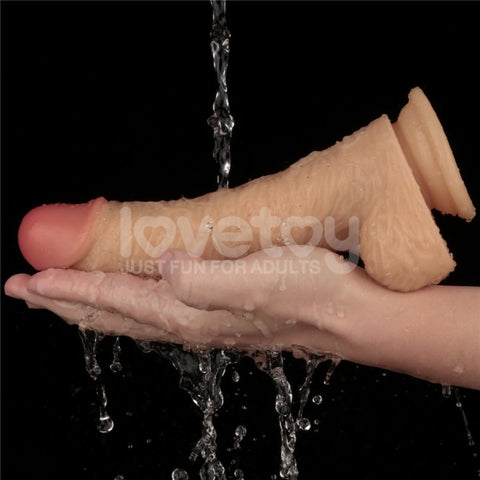 8.5" Vibrating Power Basics Cock Vibrating Dildo - Vibrating Dildos