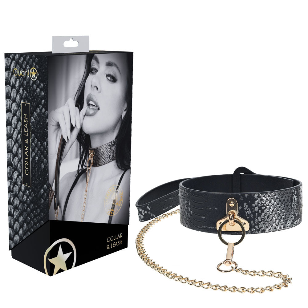 OUCH! FLORENCE BDSM Collar with Leash - - Bondage Kits