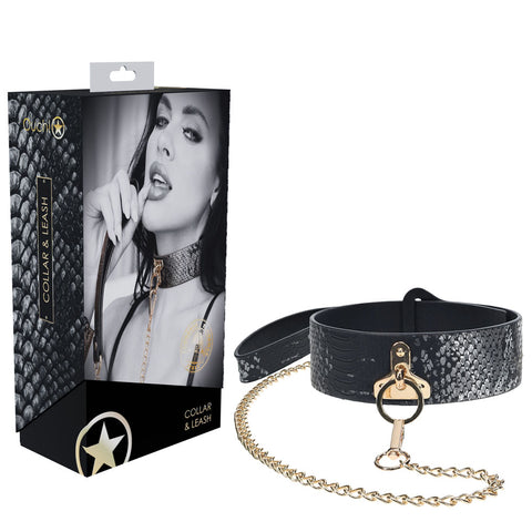 OUCH! Florence Collection Collar with Leash Restraint - Bondage Kits