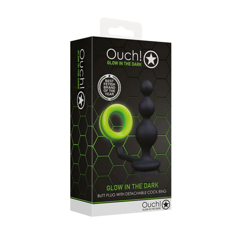 Luminous Delight Glow-in-Dark Beads Butt Plug - Anal Beads and Balls