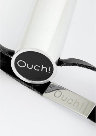 Ouch! Leather Bondage Paddle by Shots Toys - Paddles And Slappers