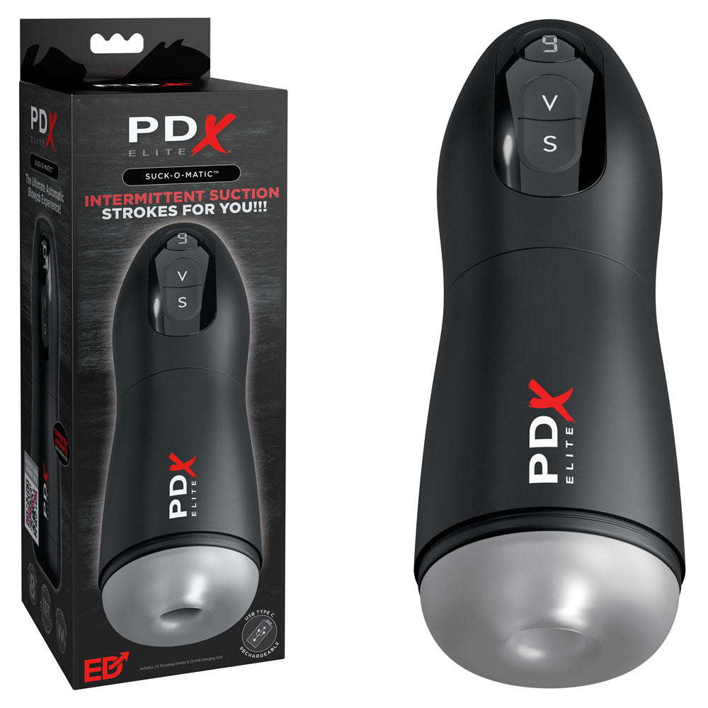 PDX Elite Suck-O-Matic Vibrating Male Masturbator - Realistic Butts And Vaginas