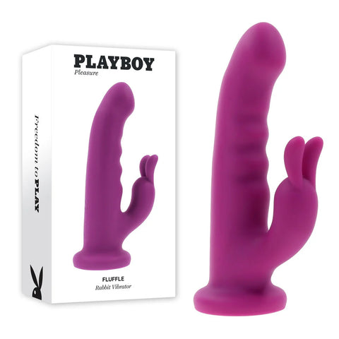 Playboy Pleasure FLUFFLE USB Rechargeable Rabbit Vibrator - Rabbit Vibrators