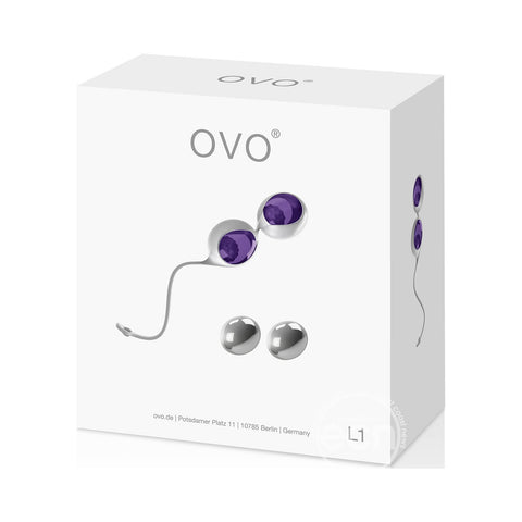 OVO L1 White Lilac Silicone Kegel Balls by Xgen Products - Love Eggs and Kegel Exercisers