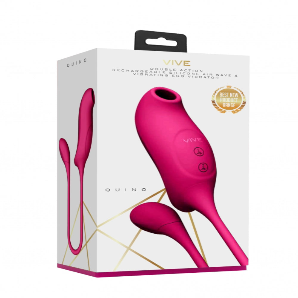 Quino - Air Wave & Vibrating Egg Vibrator - - Clit Ticklers and Pulsators