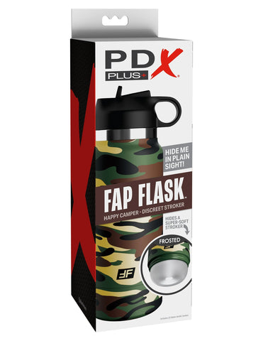 PDX Plus Fap Flask Happy Camper by Pipedream Products - Masturbators and Strokers