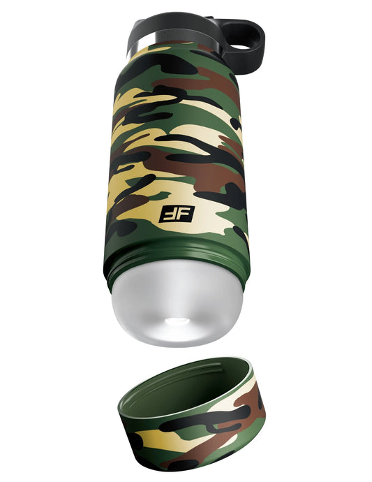 PDX Plus Fap Flask - Happy Camper Frosted Male Stroker