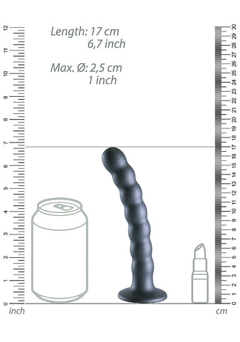 Beaded Suction Cup G-Spot Dildo by Shots Toys - Non-Realistic Dildos