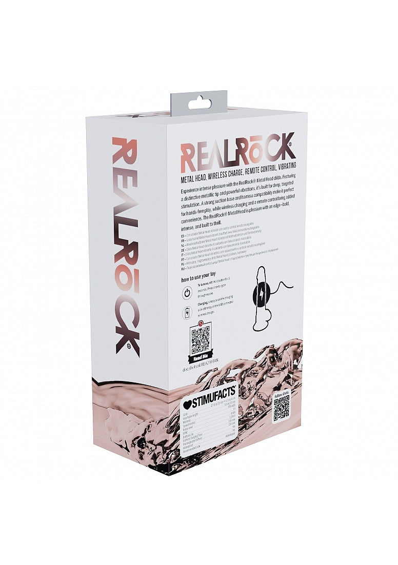 Shots REALROCK Metal Head 7 Inch Realistic Vibrating Dildo - Vibrating Dildos