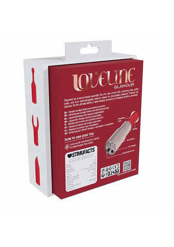 LOVELINE Diamond USB Rechargeable Lipstick Vibrator - Personal Massagers
