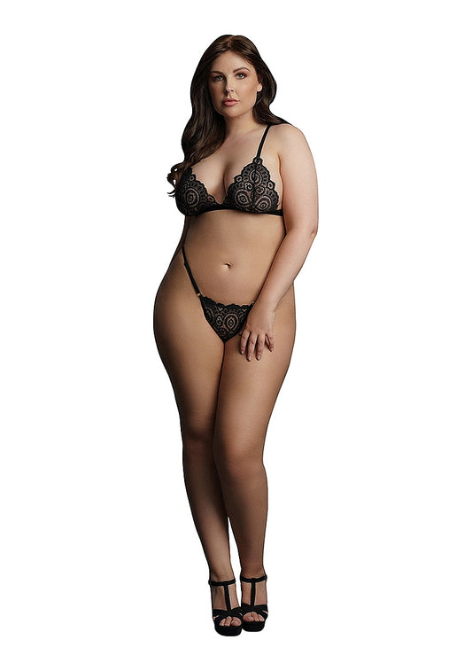 Magic Lace Velvet Sexy Womens Lingerie Set by Shots Toys - Bras and Bra Sets