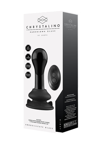 Globy Suction Cup Rechargeable Glass Remote Vibrator - Glass Sex Toys