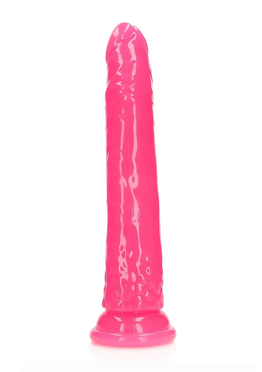 REALROCK Glow in the Dark Neon Glow in 11'' Dong Dark Pink - Realistic Dildos