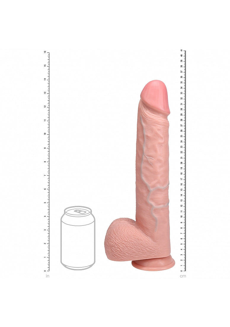 Shots RealRock Extra Large Straight Dildo with Balls 14 Inch - Realistic Dildos