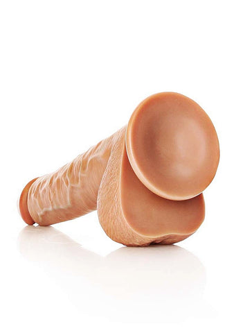 Straight Suction Cup Realistic Dildo with Balls - Realistic Dildos