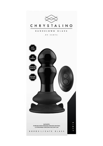 Rimly Remote Control Glass Vibrator by Shots Toys - Glass Sex Toys