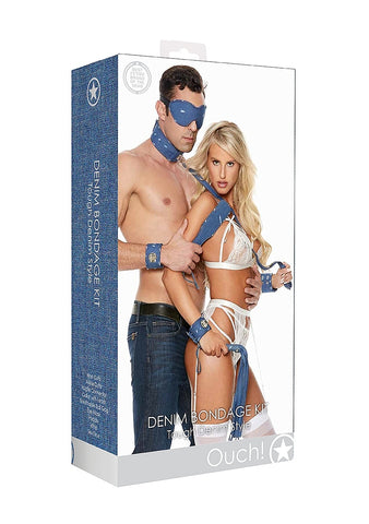 Denim Submissive Bondage Play Kit by Shots Toys - Bondage Kits