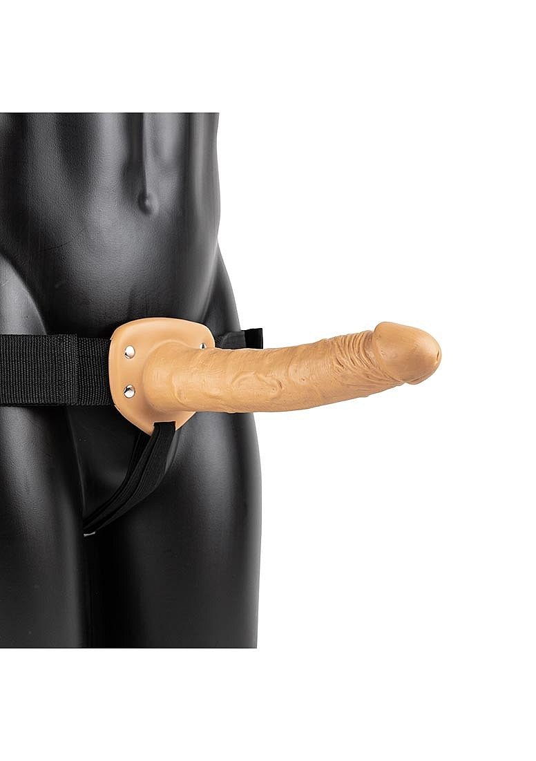 Shots Toys Realrock Hollow Strapon without Balls 24.5 cm - Strap On Sextoys