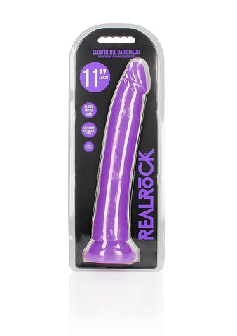 REALROCK Glow in the Dark Neon Glow in Dark 11'' Dong - Realistic Dildos
