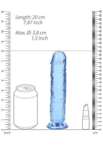 REALROCK Straight Dildo 7'' Dong Turquoise by Shots Toys - Realistic Dildos