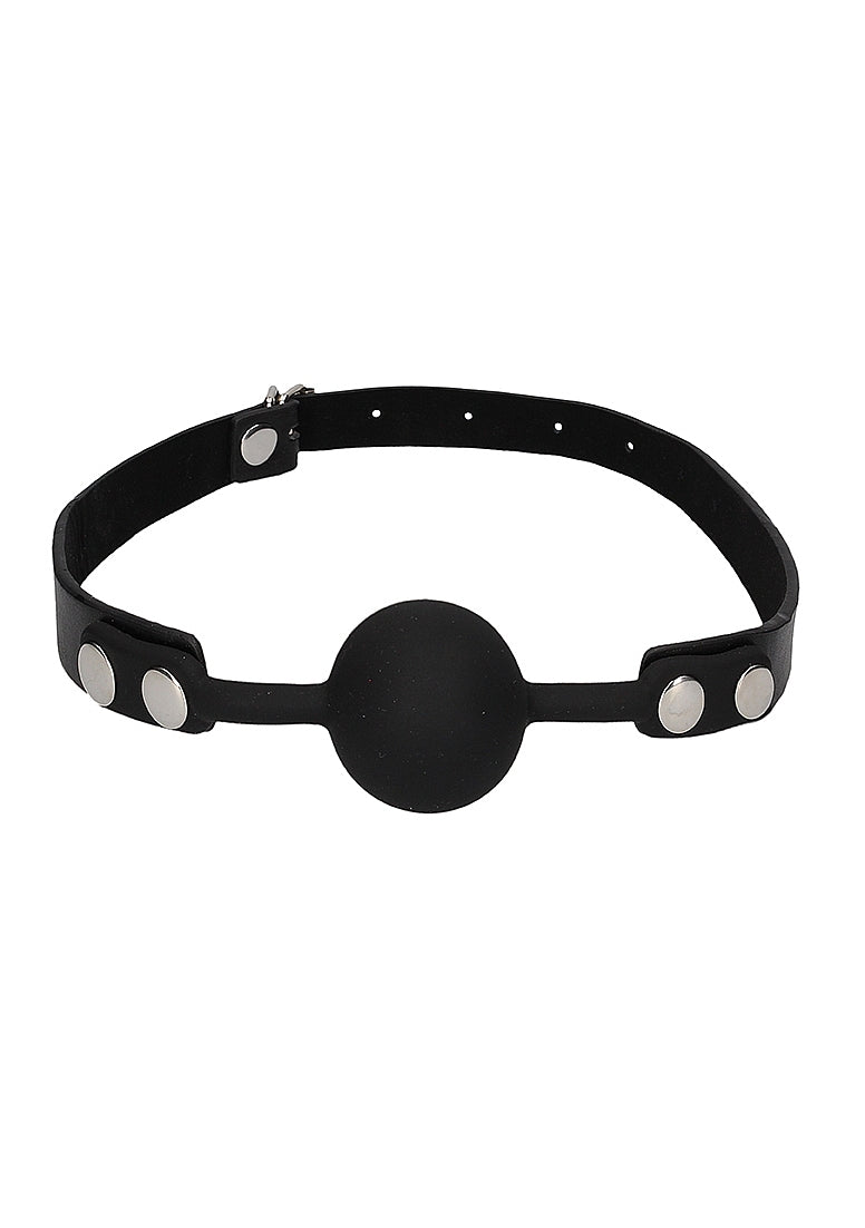 Shots Silicone Ball Gag with Adjustable Bonded Leather Straps - Bondage Gags and Bits