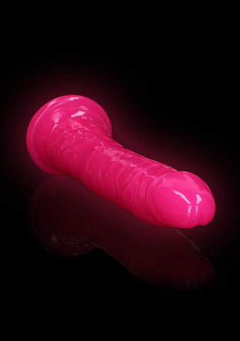 REALROCK Glow in the Dark Neon Glow in 11'' Dong Dark Pink - Realistic Dildos