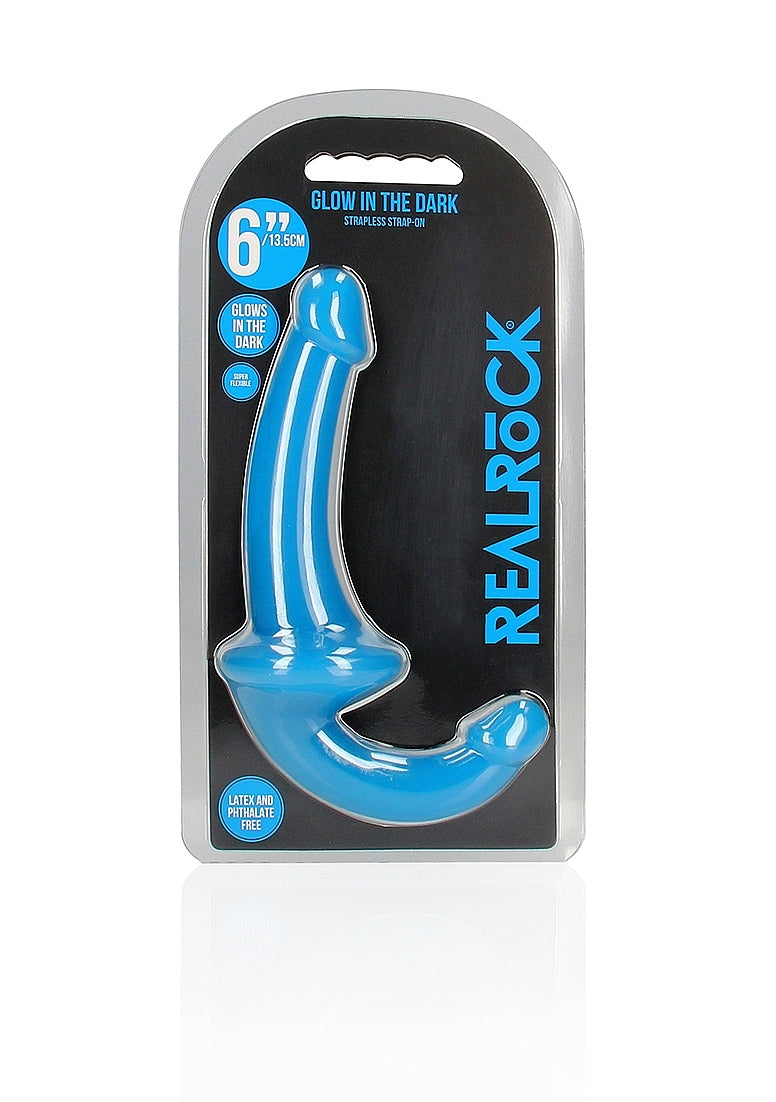 Shots 6 Inch Strapless Strap On Glow in the Dark Neon Dildo - Realistic Dildos