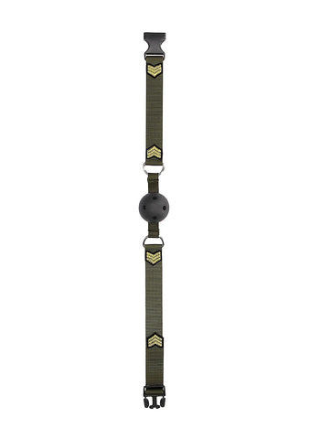 Army Theme Breathable BDSM Ball Gag by Shots Toys - Bondage Gags and Bits