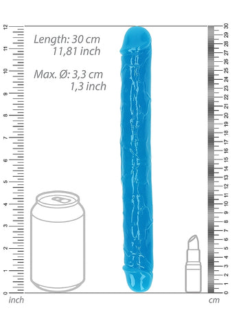 Glow in the Dark Neon Double Dong 12 Inch by Shots Toys - Double Ender