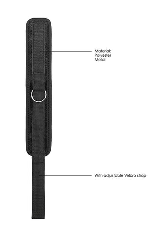 Velvet Ankle Cuffs With Adjustable Velcro Straps - Cuffs And Restraints
