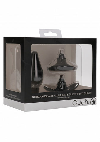 Interchangeable Rounded Butt Plug Set by Shots Toys - Butt Plugs