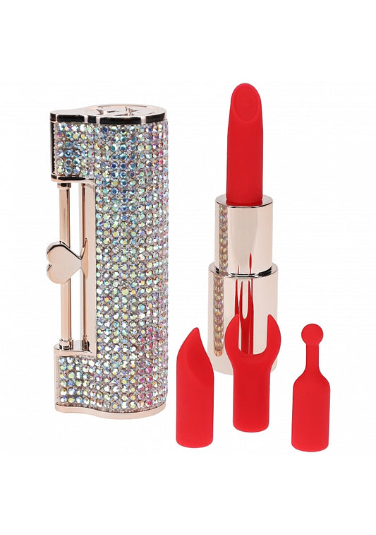 LOVELINE Diamond USB Rechargeable Lipstick Vibrator - Personal Massagers