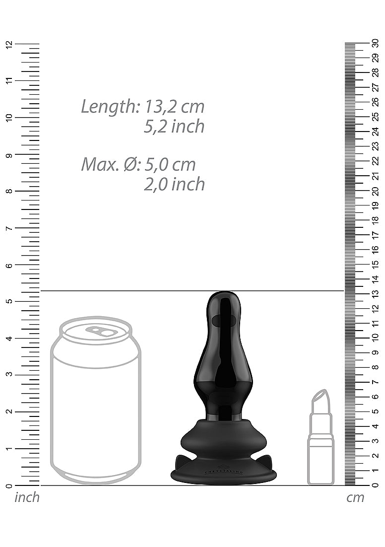Shots Missy Glass Vibrator With Suction Cup and Remote - Glass Sex Toys