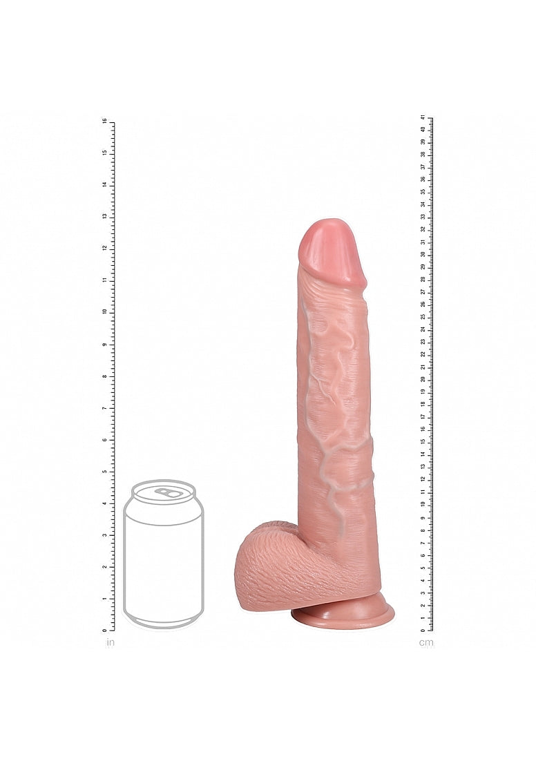 Shots REALROCK Extra Long Realistic Dildo with Balls Flesh - Realistic Dildos