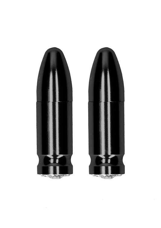 Diamond Bullet Magnetic Nipple Clamps by Shots Toys - Nipple and Clit Clamps