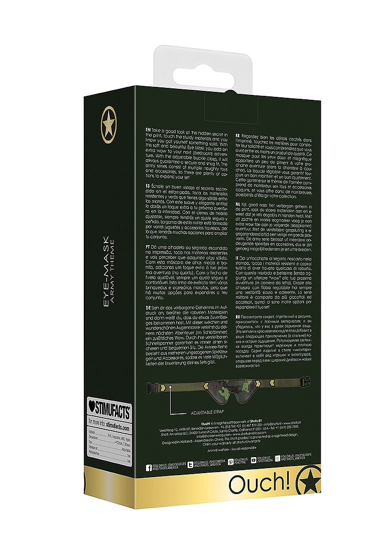 Shots Toys Army Theme BDSM Play Eye Mask - Masks And Blindfolds