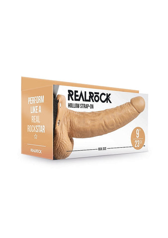 RealRock Hollow Strapon with Balls by Shots Toys - Strap On Sextoys
