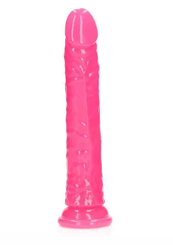 REALROCK Glow in the Dark Neon Glow in 11'' Dong Dark Pink - Realistic Dildos