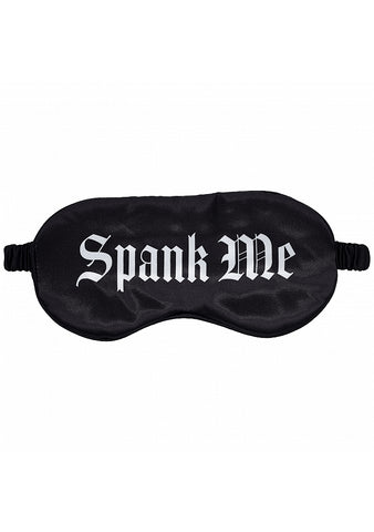Spank Me Printed Fetish Play Eye Mask by Shots Toys - Masks And Blindfolds