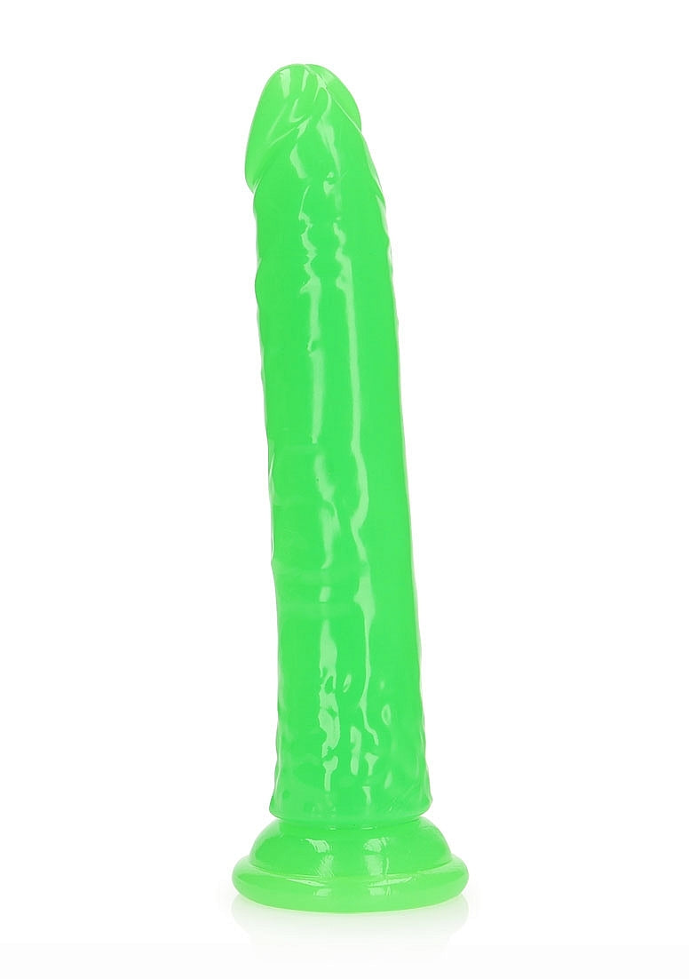 Shots Toys 9 Inch Slim Glow in the Dark Neon Dildo - Realistic Dildos