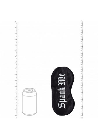 Spank Me Printed Fetish Play Eye Mask by Shots Toys - Masks And Blindfolds