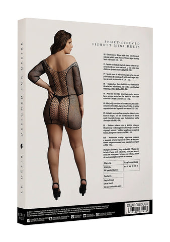 Le Desir Duo Net Sleeved Sexy Dress by Shots Toys - Body Stockings